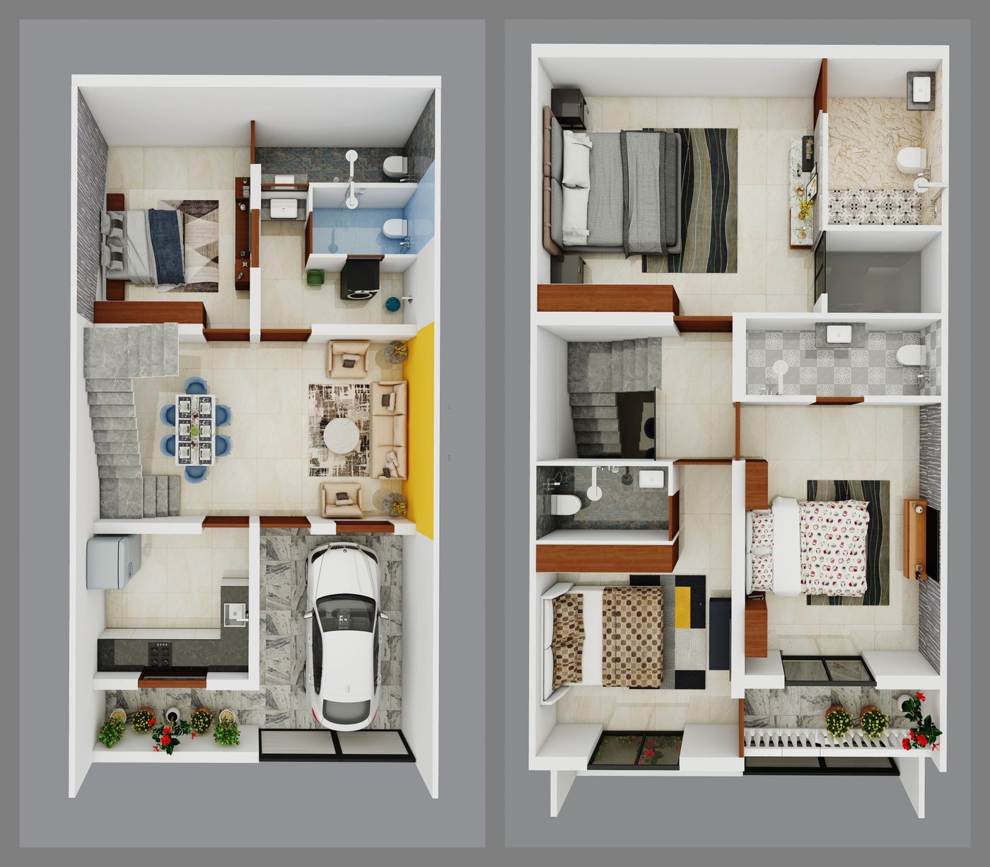 East Facing 4 BHK · 23×45 plan